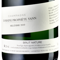 Champagne Domaine Prophète Yann, Millésime 2010, brut nature, Magnum