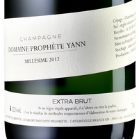 Champagne Domaine Prophète Yann, Millésime 2012, extra brut