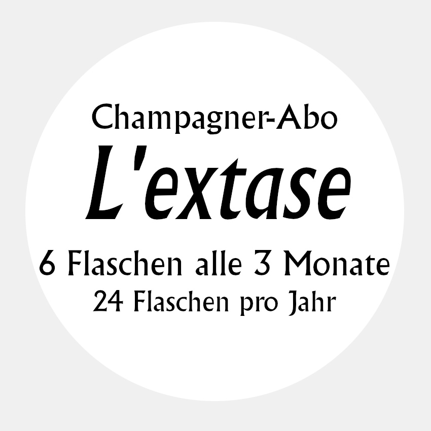 L'extase – Champagner-Abo(6 Flaschen alle 3 Monate)