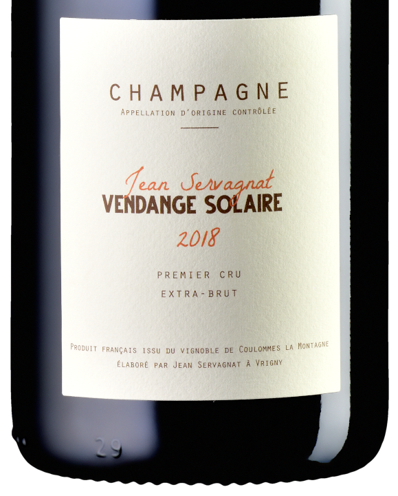 Champagne Jean Servagnat, Vendange solaire 2018